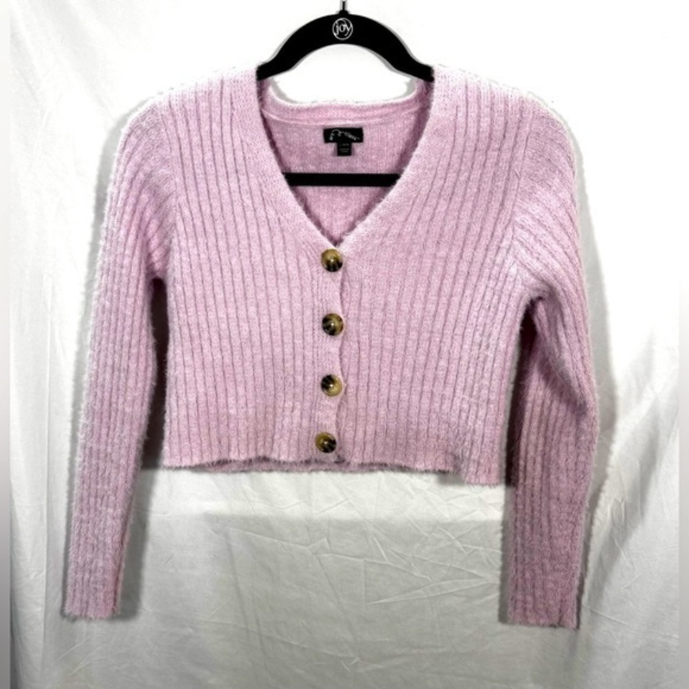 Art Class Girls Lilac Cropped Cardigan Sweater Size L (10/12)
